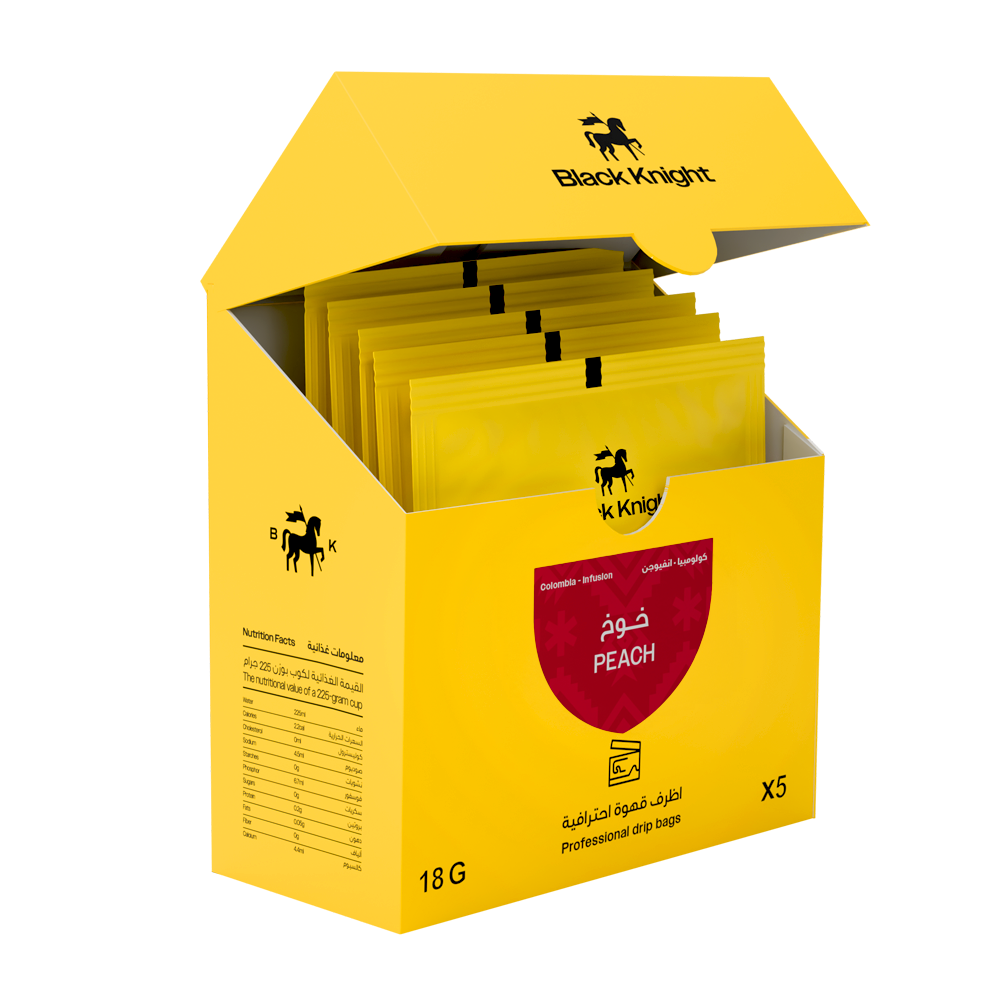 BlackKnight Drip Coffee  - أظرف قهوة خوخ