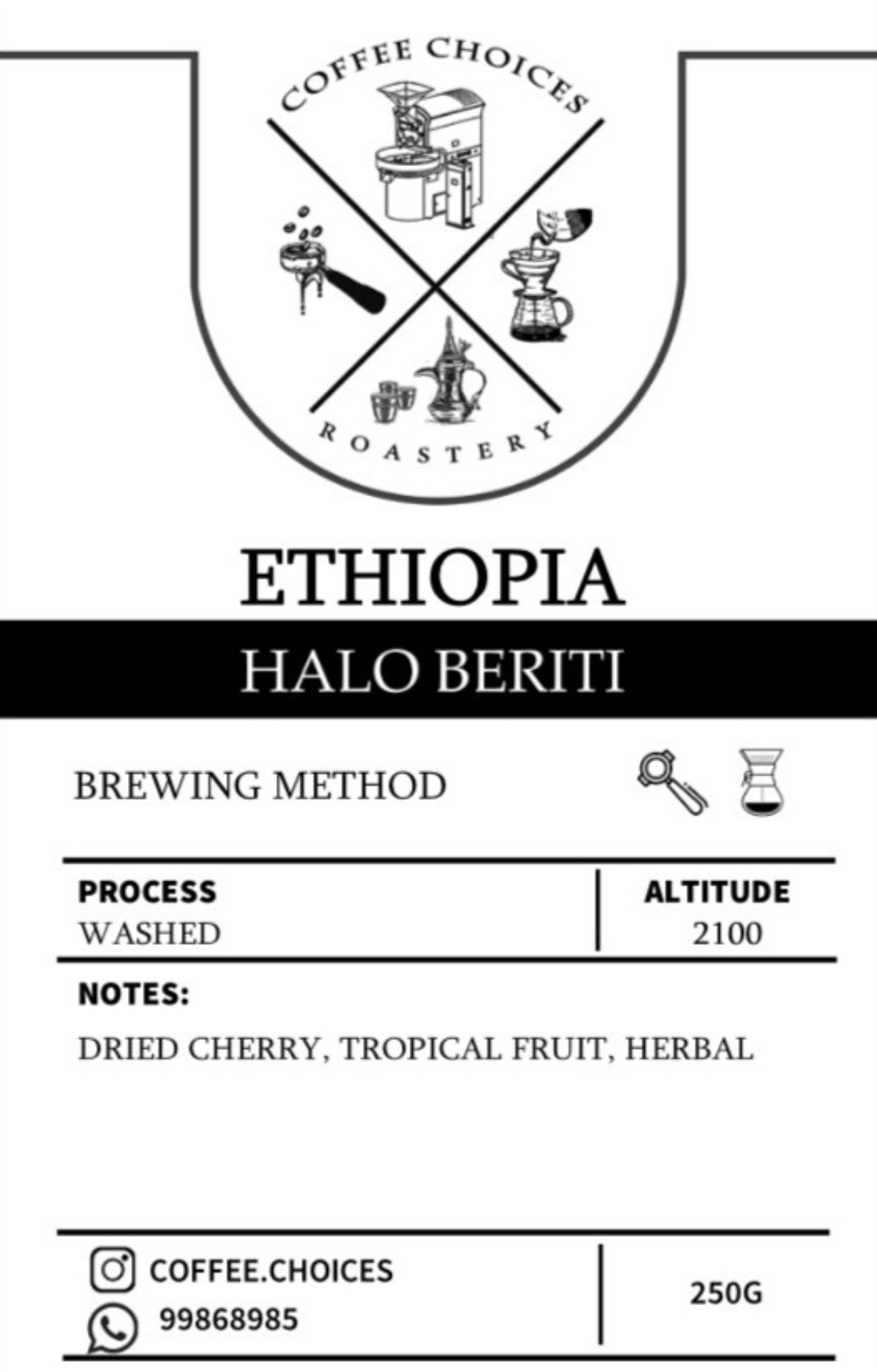 CoffeeChoices - Ethiopia Halo Beriti 250g