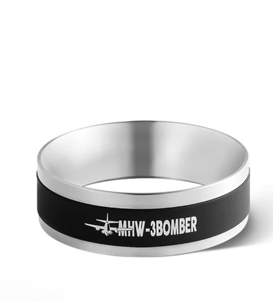 MHW-3Bomber - YU SERIES COFFEE MAGNETIC DOSING RING 58.35MM - SILVER & BLACK