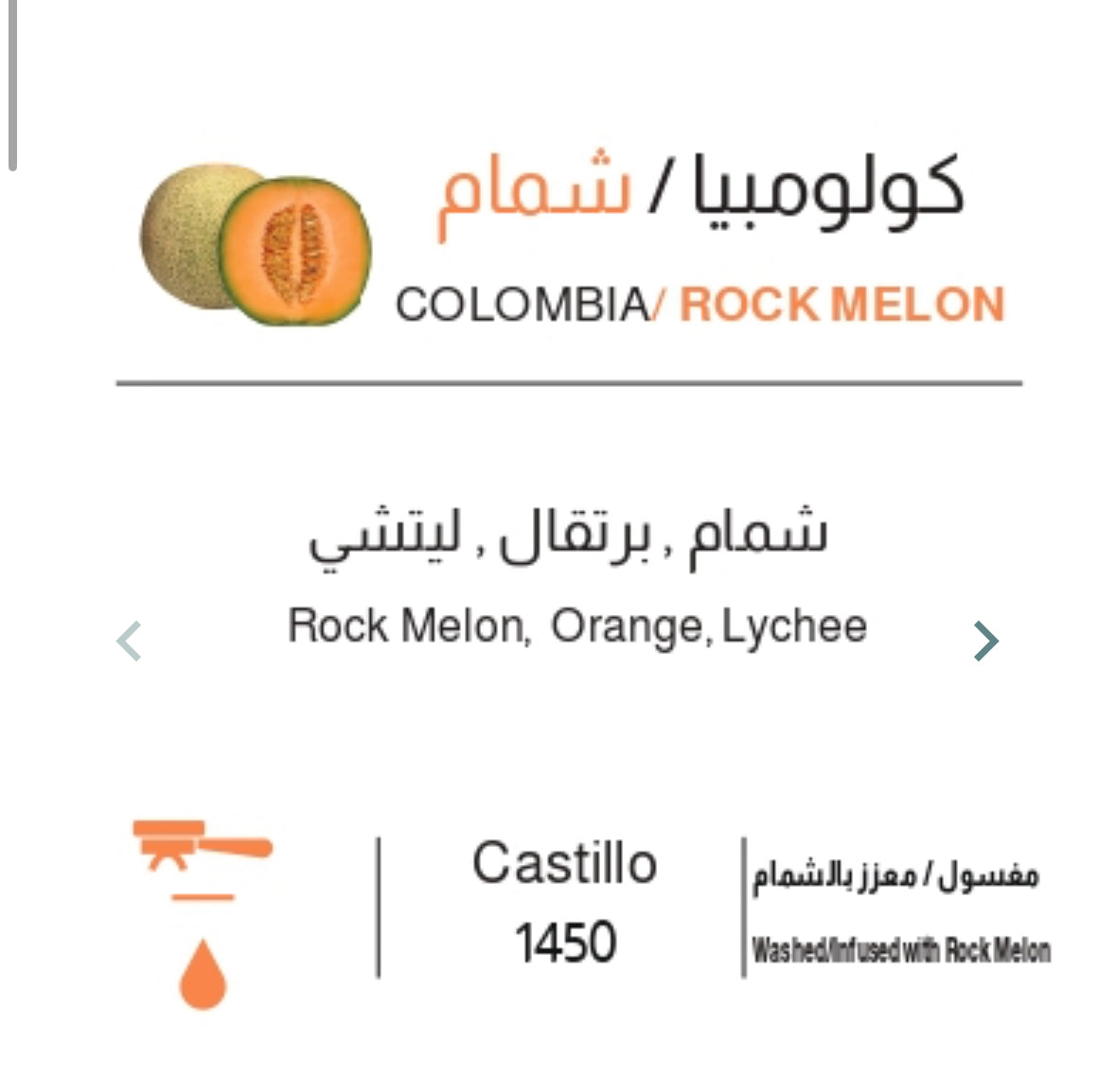 Webrew - Colombia Rock Milon 250g - كولومبيا شمام